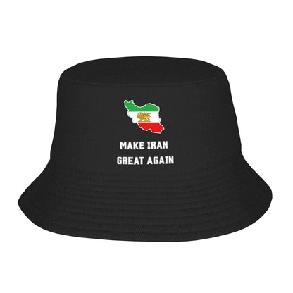 Iranian Make Iran Great Again Emblem Of Iran MIGA Bucket Hat