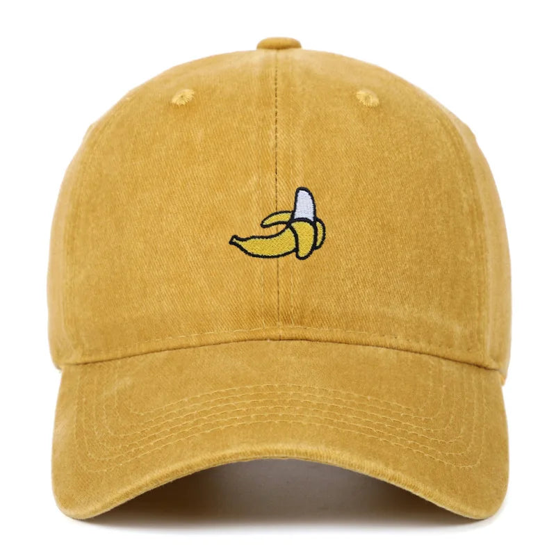Banana Embroidered Baseball Hats For Men Women