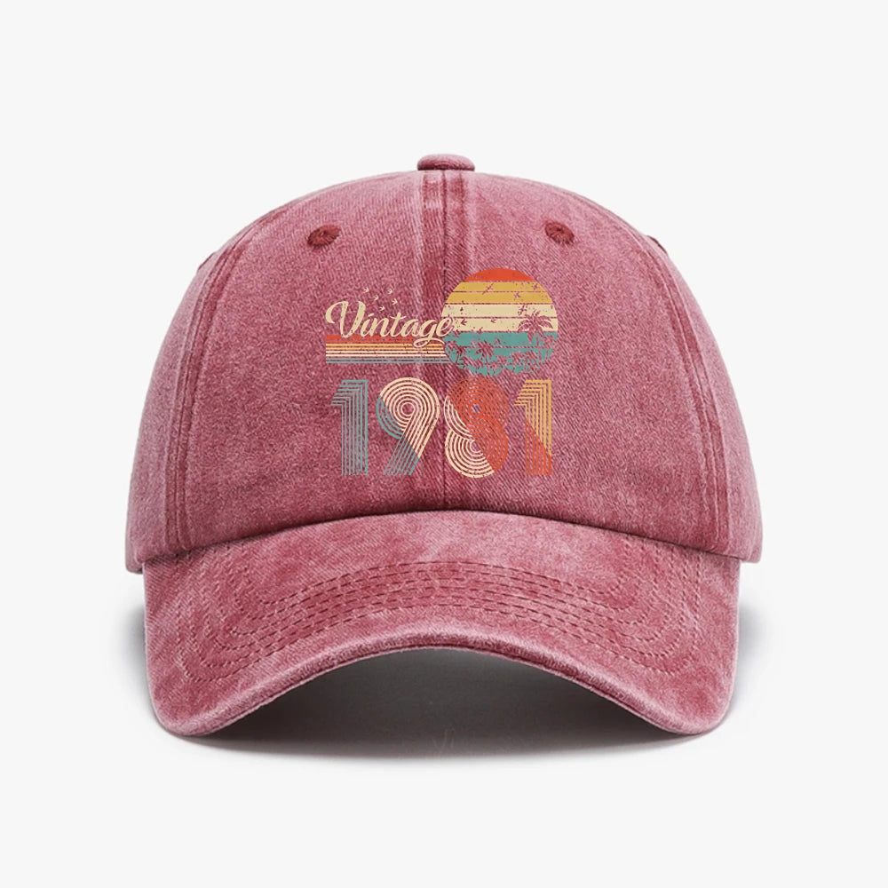 Classic Unisex Cotton Soft Top hatVintage Born In 1981 Birthday Jeeps Gifts Baseball Cap