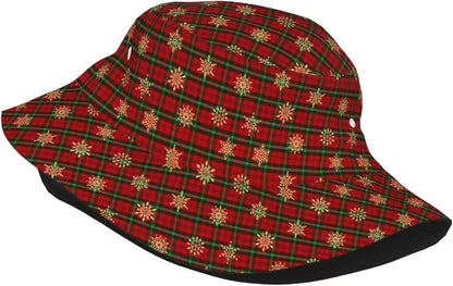 Merry Christmas Theme Bucket Hat Christmas Scenery Cute Sun Hat For Men Women