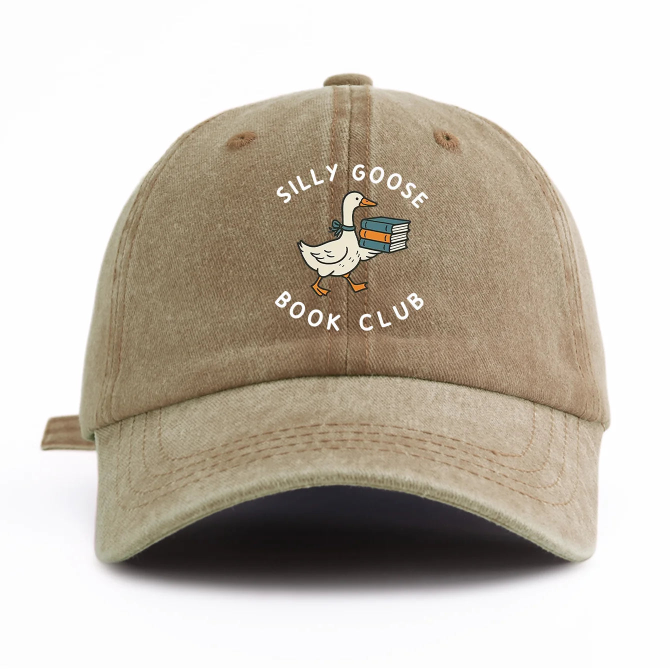 BOOK CLUB Print Washed Baseball Cap For Adults