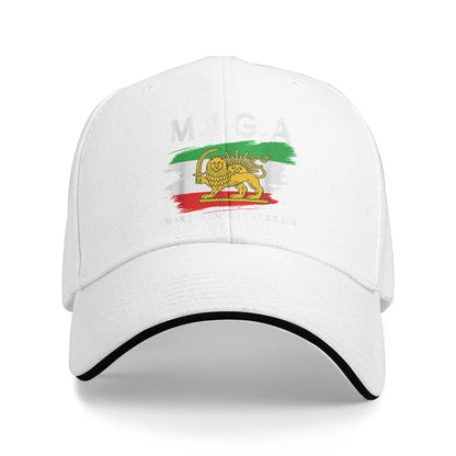 Make Iran Great Again Emblem Of Iran MIGA Baseball Cap