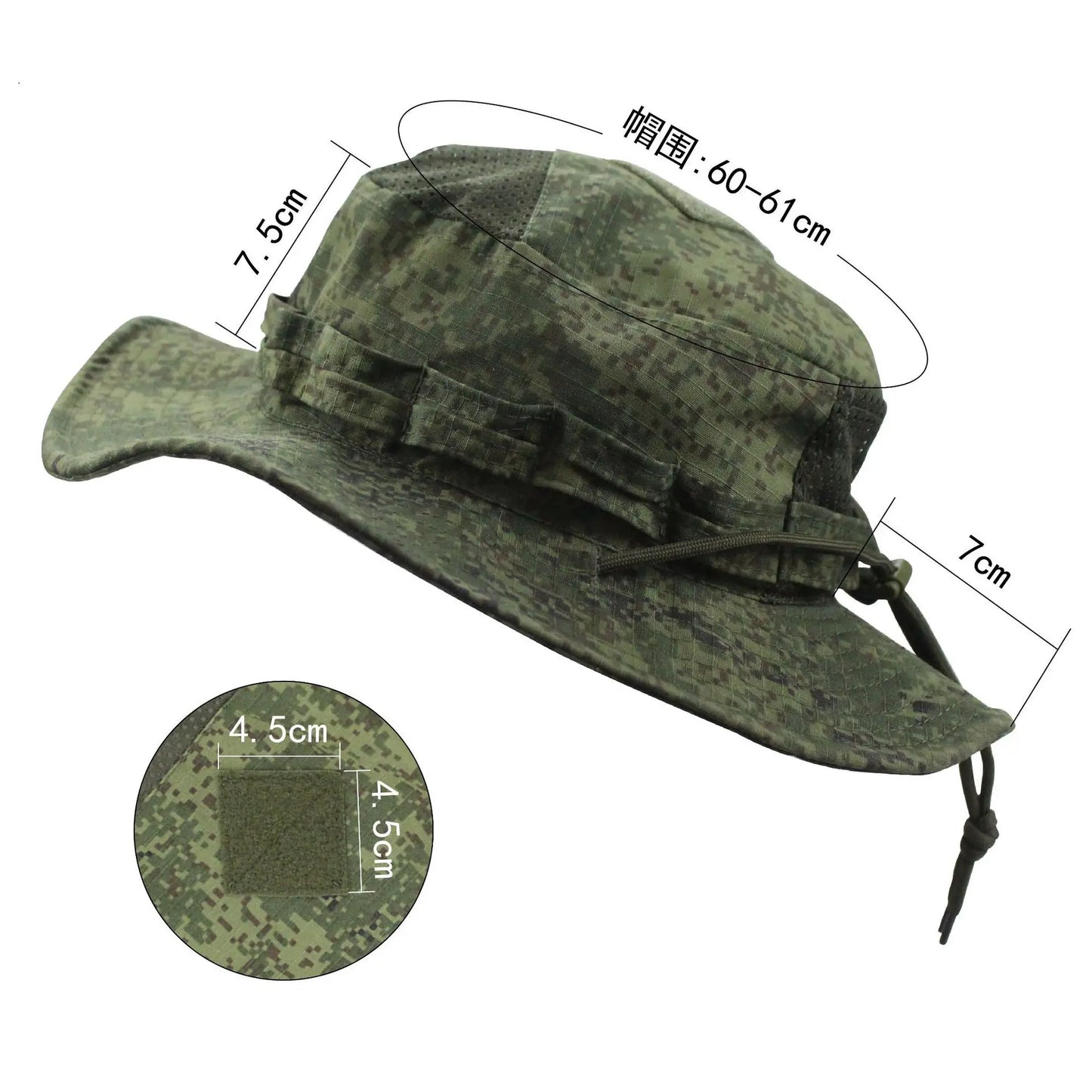 New Tactical Camouflage Bucket Hat Wide Brim Hat Men