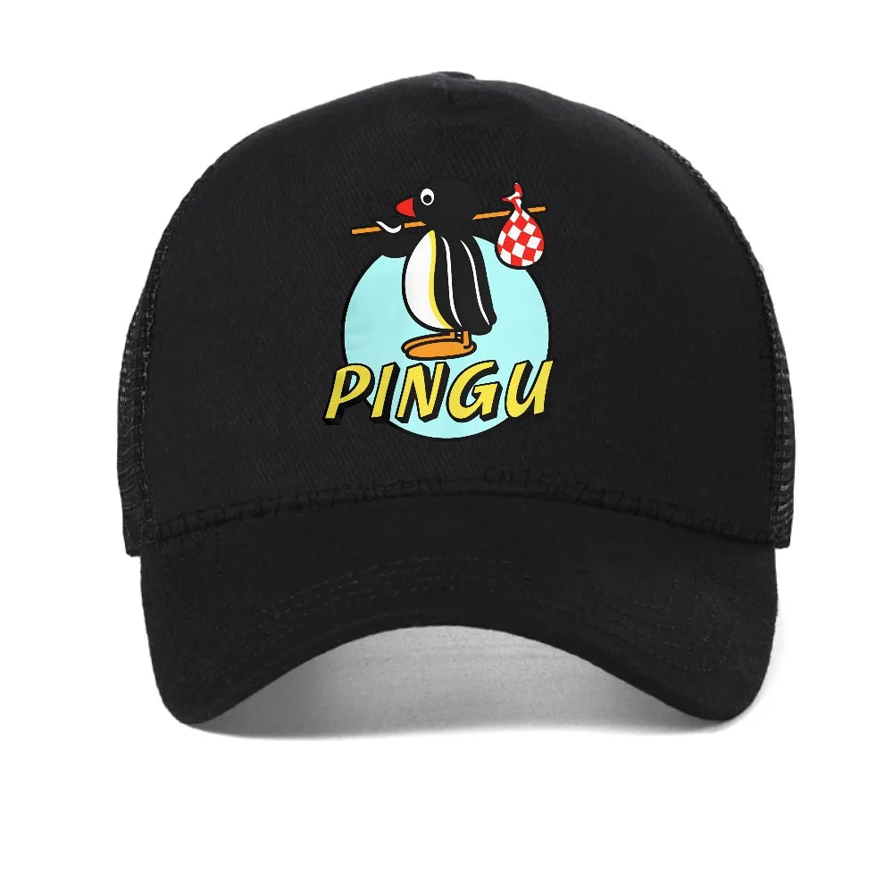 Men Penguin NUT Pingu Baseball Cap Series Cartoon Meme Kids 80s 90s