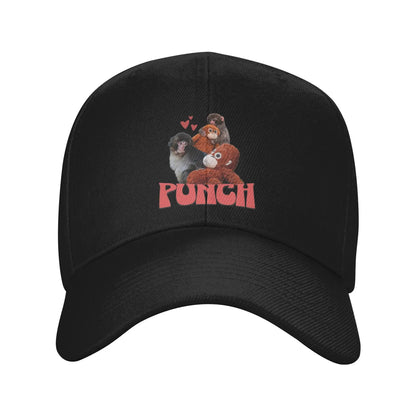 Sad Monkey Punch Meme With An Orange Toy Cap Baseball Cap For Men Women