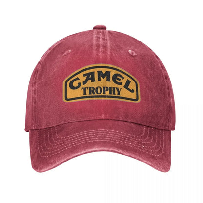 Camel Trophy Classic Logo Baseball Cap Vintage Distressed Denim