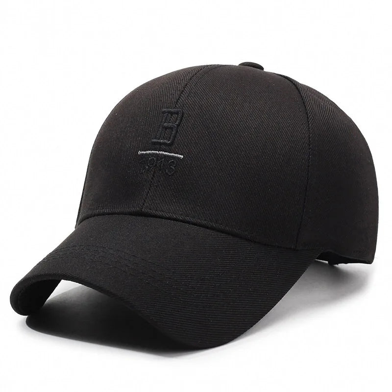 New Black Baseball Caps For Men Women Sunhat Solid Letter Sunscreen Cap