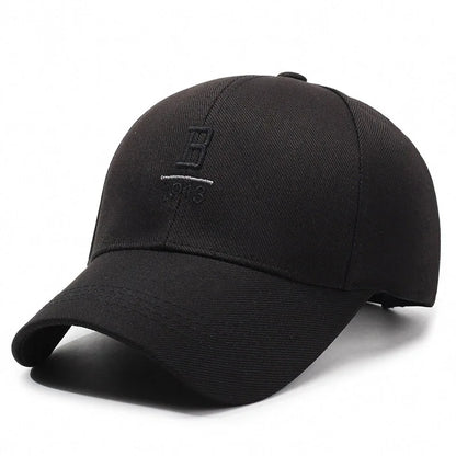 New Black Baseball Caps For Men Women Sunhat Solid Letter Sunscreen Cap