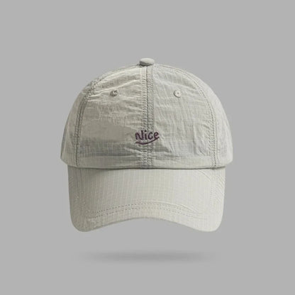 Fashion Plaid Thin Sun Cap Quick-drying Letter Embroidery Sports Running Cap Baseball Cap