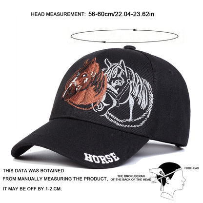Unisex HORSE Embroidery Baseball Caps