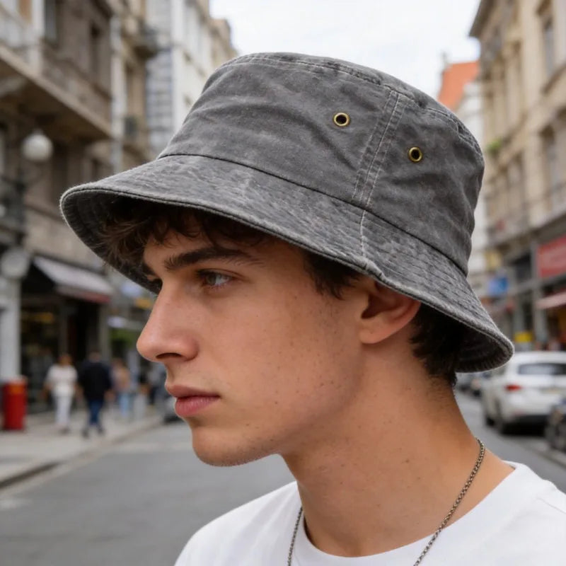 Vintage Washed Style Fisherman Hat Bucket Hats