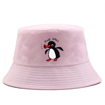 Summer Penguin Bucket Hat Reversible Bob