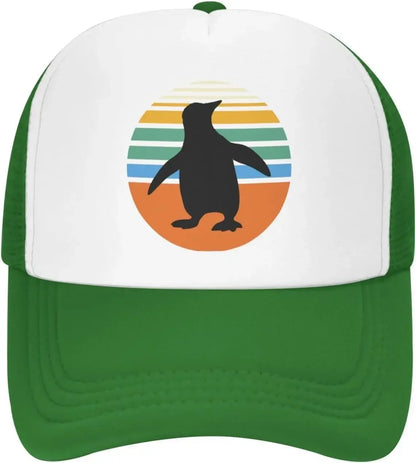 New Vintage Penguin Mesh Baseball Cap