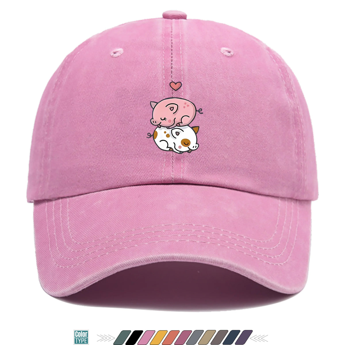 Cute Pig Print Baseball Cap
