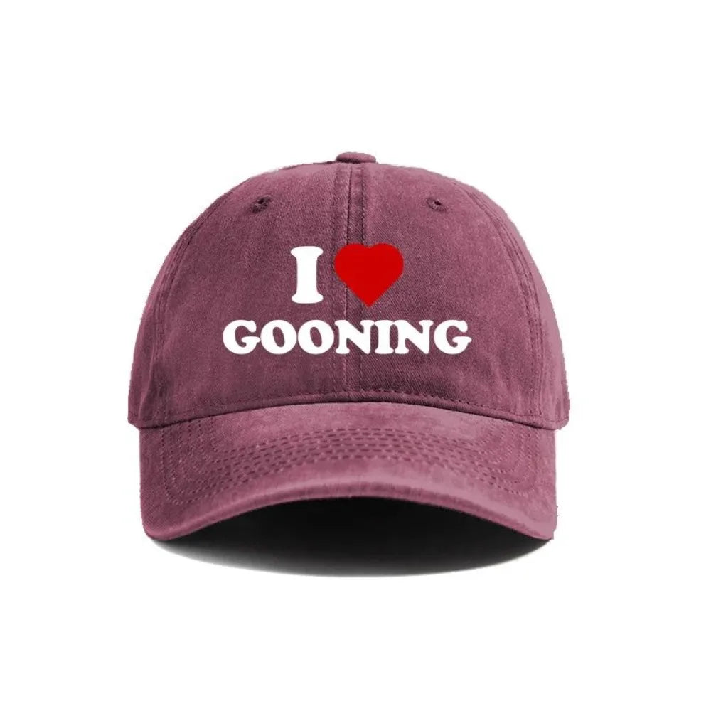 Funny I Love Gooning Printed Baseball Cap