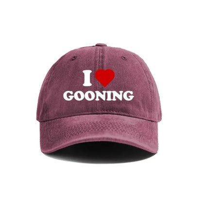 Funny I Love Gooning Printed Baseball Cap