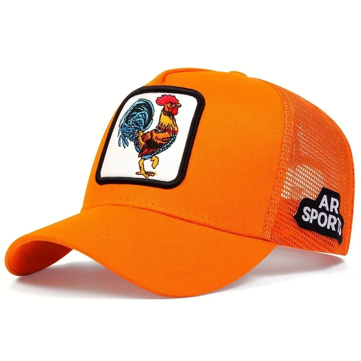 Animal Embroidery Net Rooster Hat Male And Female Animal Baseball Cap