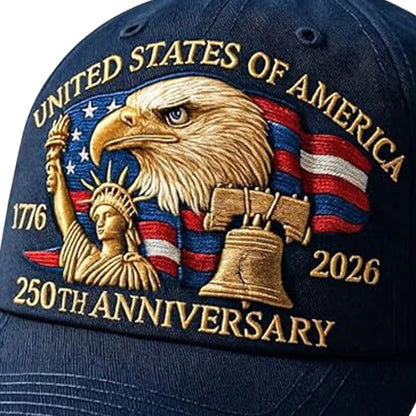 US 250th Anniversary Cap Adjustable Patriotic Baseball Cap US 250th Anniversary For Men Women