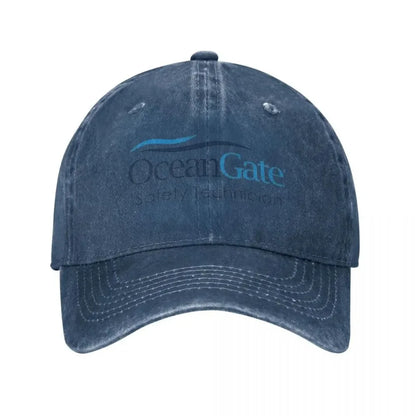 Vintage OceanGate Safety Technician Baseball Cap Unisex Style Distressed Washed Headwear