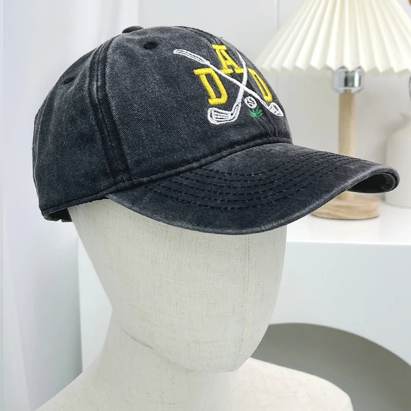 A Men’s Embroidered  Cotton Adjustable Simple And Casual Baseball Hat