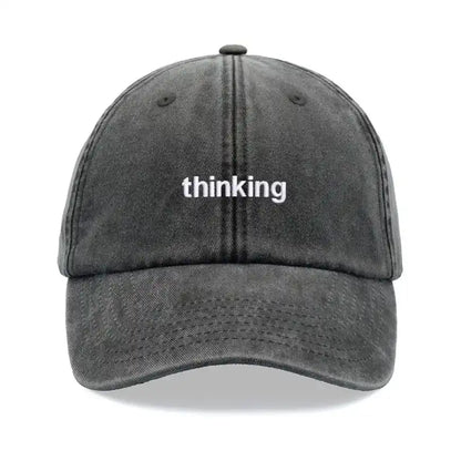 "thinking" Baseball Cap Vintage Washed Unisex Dad Hat