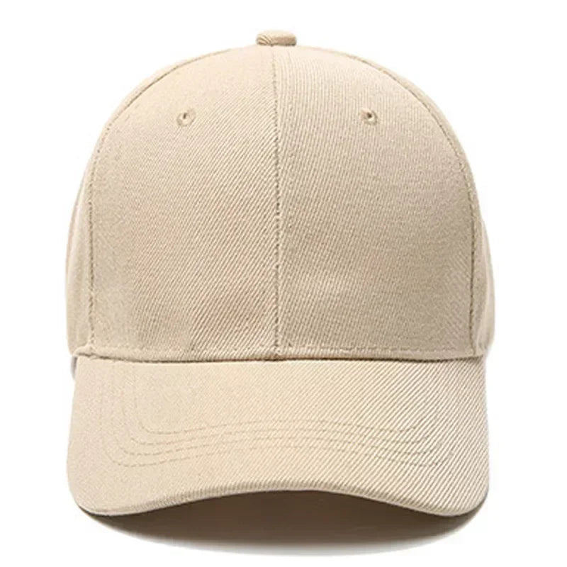Solid Unisex Baseball Cap 6 Panel Men Caps Daily Women's