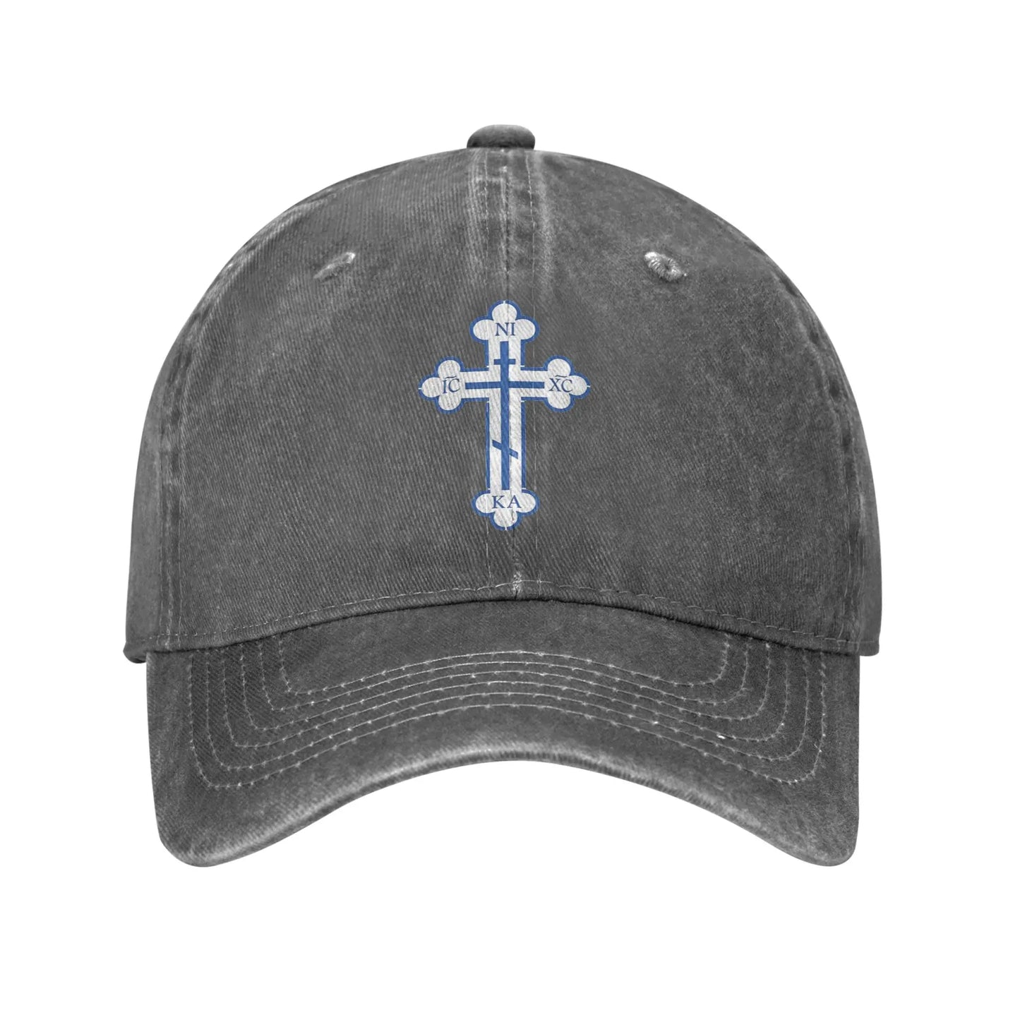 Russian Orthodox Cross PrintDenim Cap Casual Baseball Caps