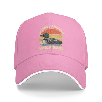 Stupid Canadian Wolf Bird Funny Loon Humor Casual Baseball Cap