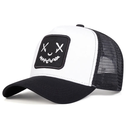 Men Women Smile Face Embroidery Baseball Caps