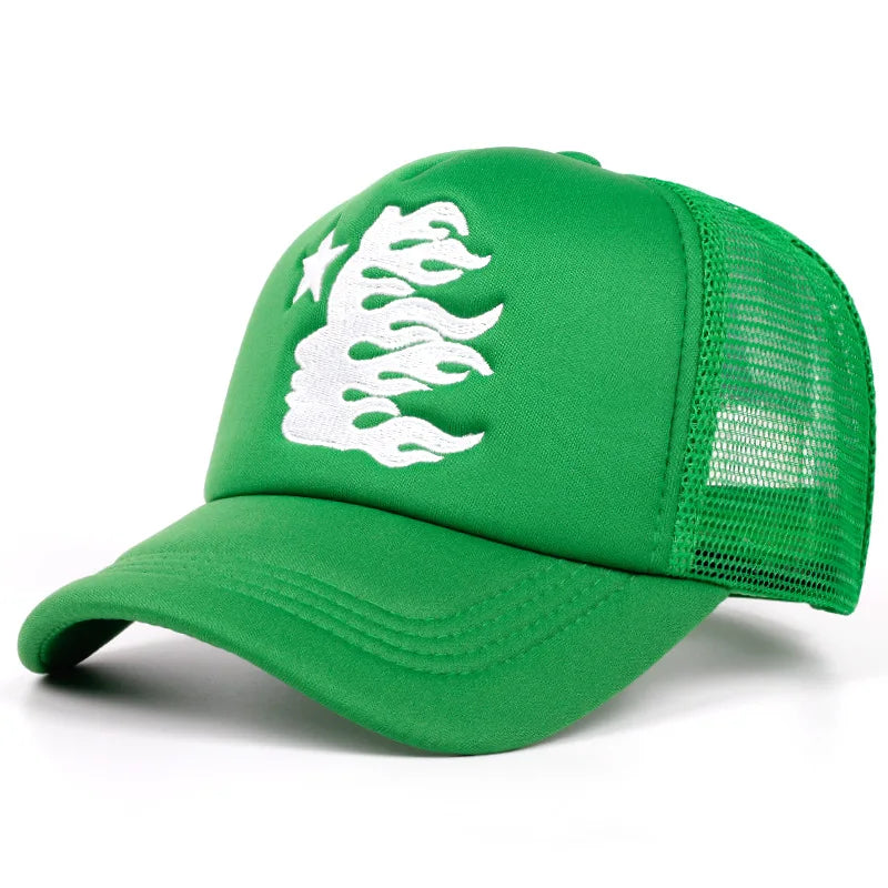 Four Seasons Mesh Baseball Cap Women Men Fashion Casual Breathable Letter Icon Unisex HipHop