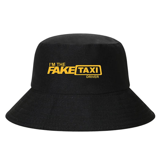 Fake Taxi Bucket Hats Cool Fake Taxi Driver Caps Men Sports Bob Bucket Hat Unisex