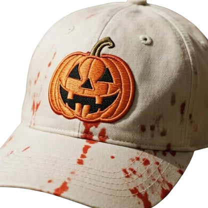 Halloween Pumpkin Face Baseball Hats for Men/Women Pumpkin Embroidery Baseball Caps