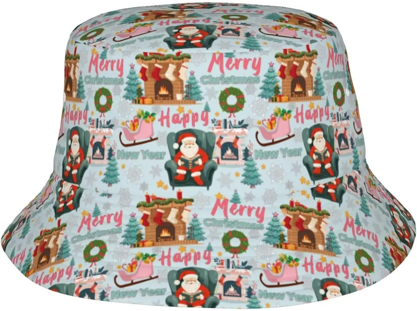 Funny Christmas Hat Happy New Year Bucket Hats
