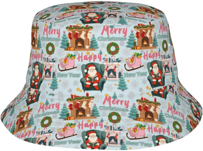 Funny Christmas Hat Happy New Year Bucket Hats