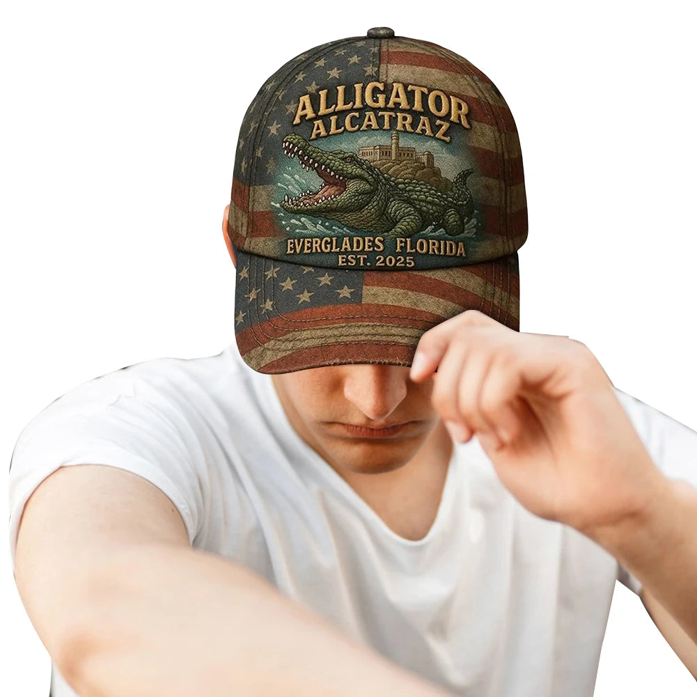 Cotton Comfortable Sun Visor Cap Sun Protection Crocodile Printed Hat