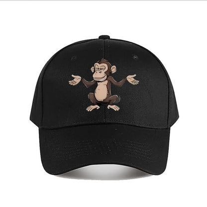 Funny Cartoon Monkey Vinyl Wall Decor Baseball Cap