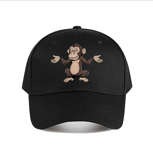 Funny Cartoon Monkey Vinyl Wall Decor Baseball Cap