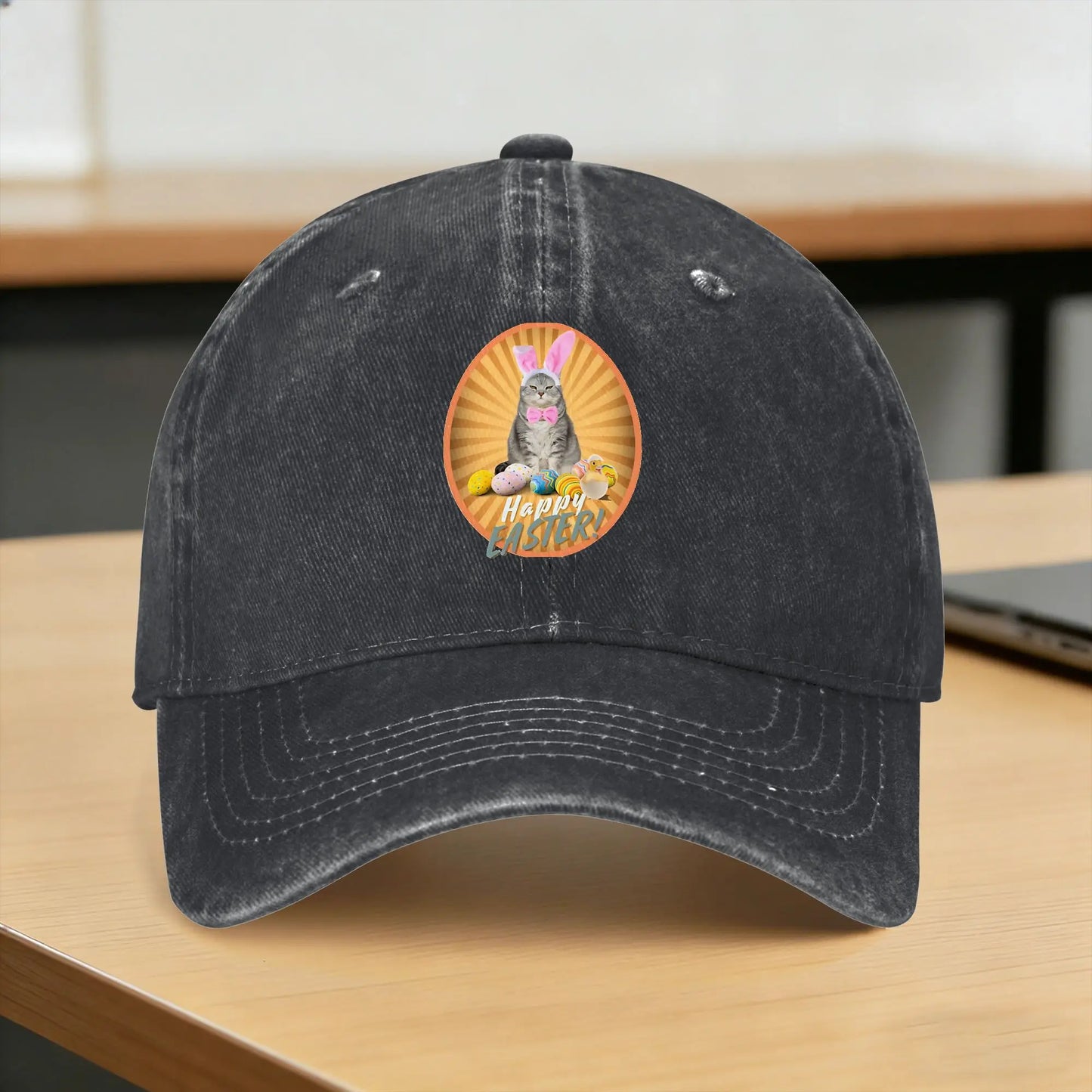 Funny Easter Cats Ears Bunny Eggs Casual Baseball Cap