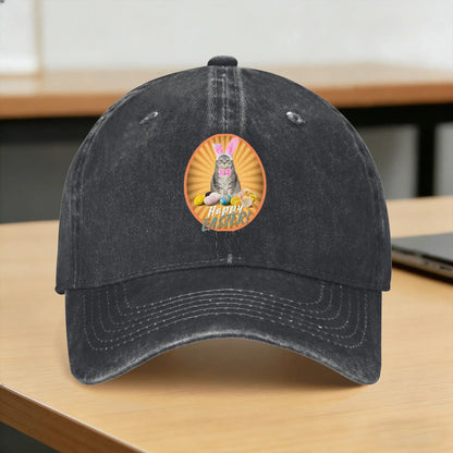 Funny Easter Cats Ears Bunny Eggs Casual Baseball Cap