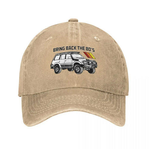 Vintage Land Car Cruiser Baseball Cap Men Women Distressed Cotton Headwear Bring Back the 80s
