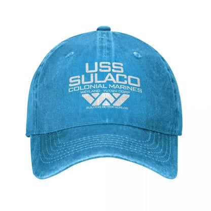Vintage Jeans USCSS Nostromo Alien Sulaco Colonial Marines Aliens Baseball Cap For Men Women