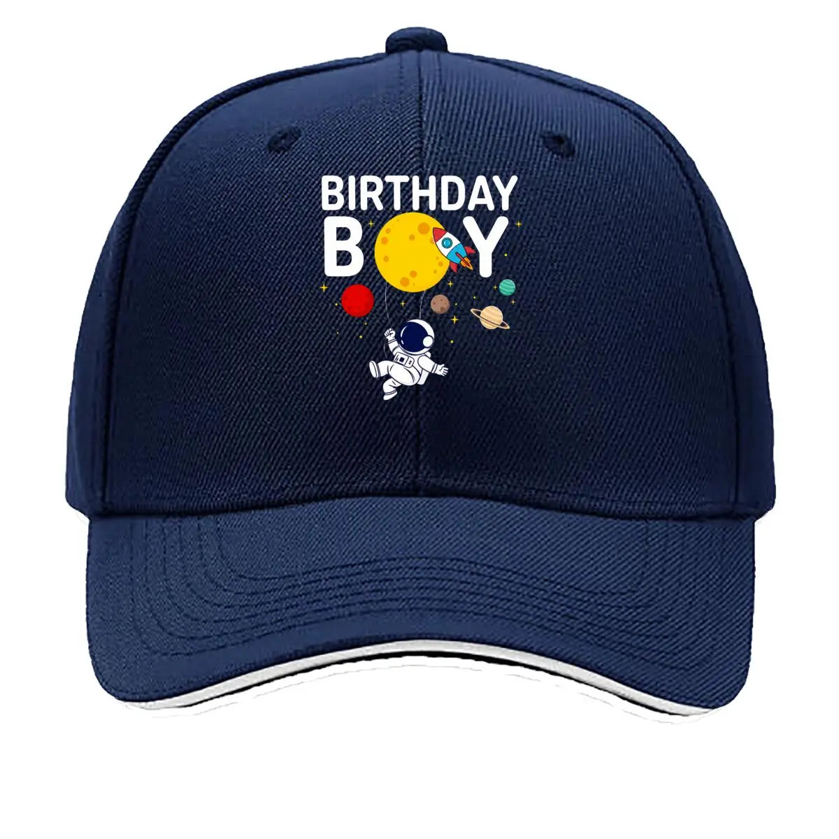 Astronaut Rocket Planet Moon Stars Space Cartoon Sandwich Baseball Cap