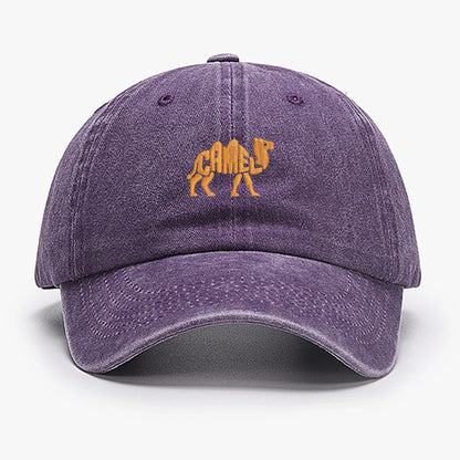 Embroidered Camel Cotton Baseball Caps Vintage Men Women