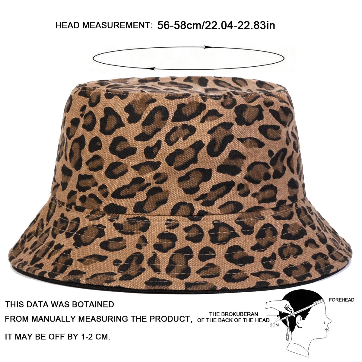 Unisex Leopard Print Personality Bucket Hats