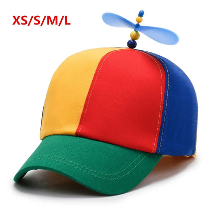 Funny Adventure Dad Hat Baseball Hat Bamboo Dragonfly Rainbow Sun Cap Helicopter Propeller Design
