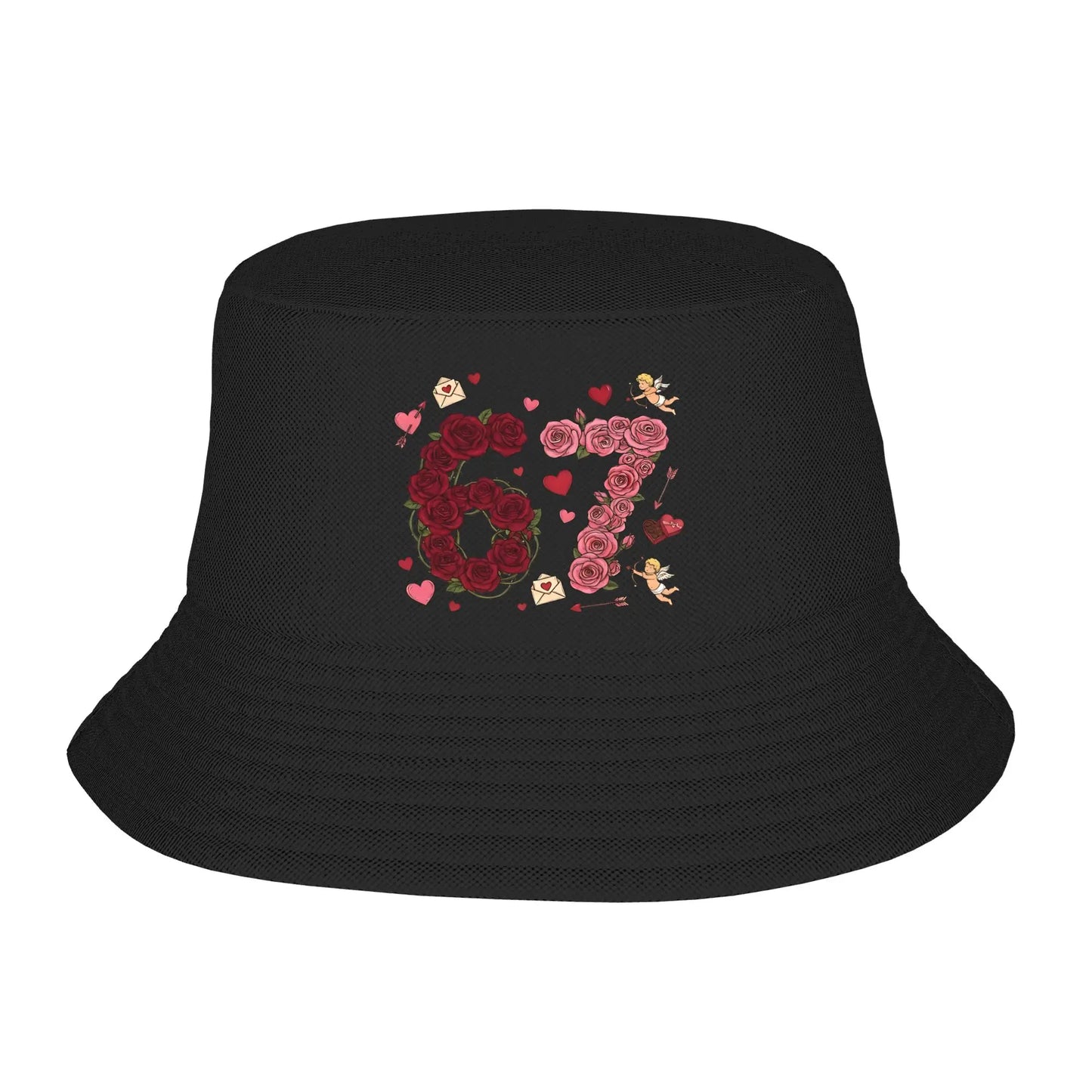 Happy 67 Valentine‘s Day Leopard Plaid Six Seven Bucket Hat