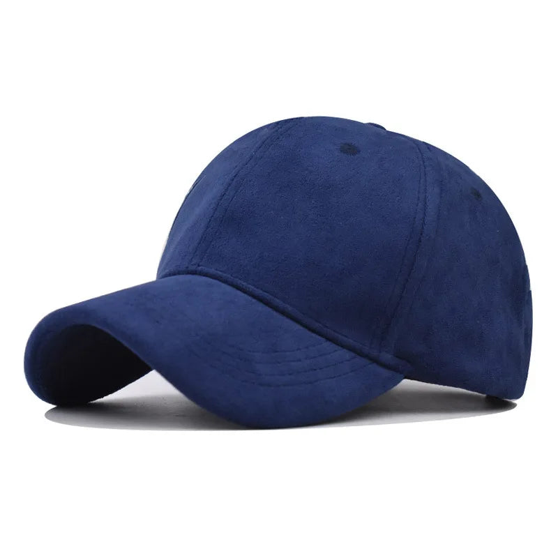 Vintage Faux Suede Baseball Cap