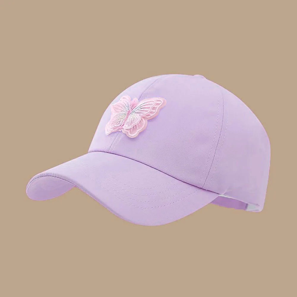 Children Sun Hat Girls Ponytail Duckbill Hats Kids Empty Top Baseball Cap