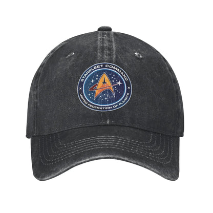 Star Treks Science Fiction TV Series Washed Denim Cap Casual Baseball Caps