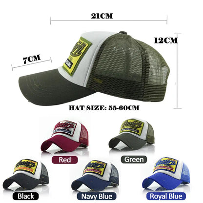 Streetwear Letter Embroidery Mesh Dad Baseball Cap For Women Men